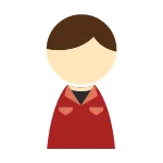 Male Work Clothes Red SVG Icon